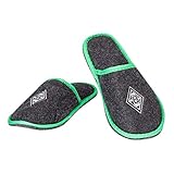 Borussia Mönchengladbach Pantoffeln/Hausschuhe ** Raute grau - grün ** (38/39)
