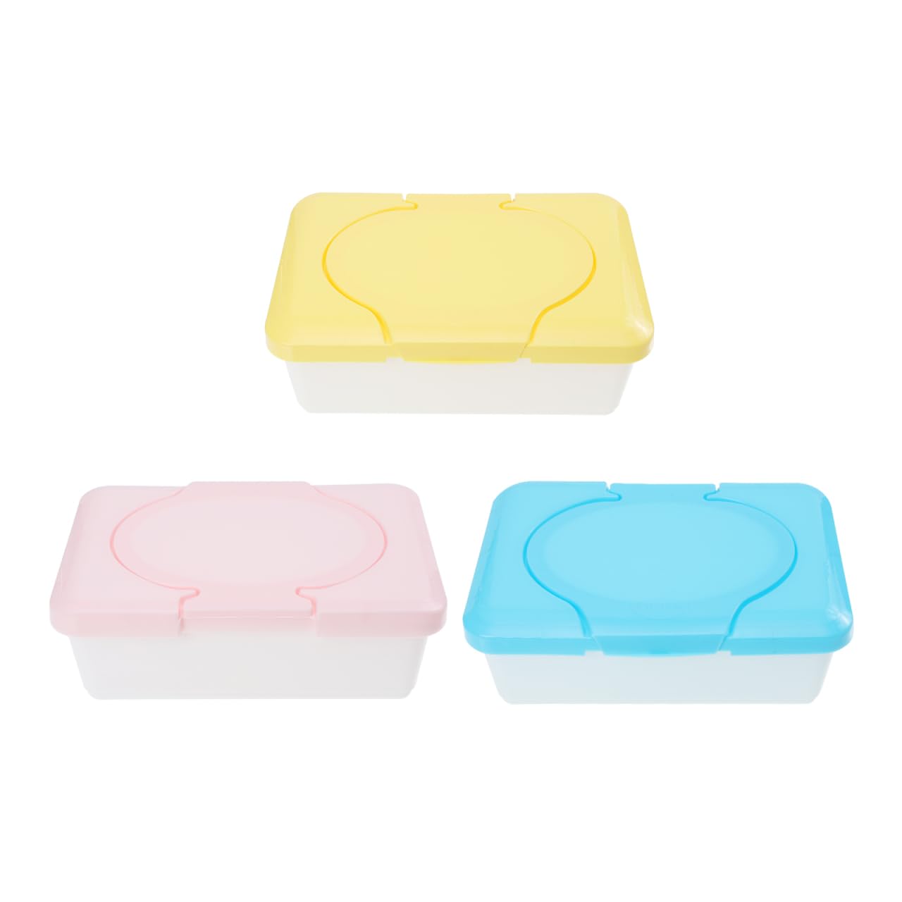BESTOYARD Boîte À Lingettes Bébé Rechargeable Porte-Lingettes Bébé Portable Distributeur pour Lingettes Humides Rangement pour Crèche Poussette Bureau Lot De 3 7.87 X 4.72 X 2.76 in