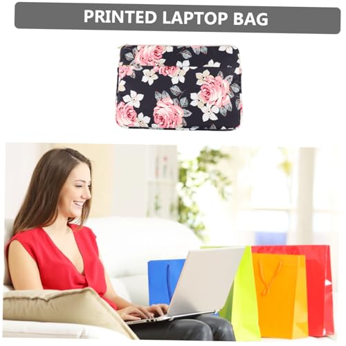 Bolsa para computadora portátil con cremallera y asa de mano protectora 6