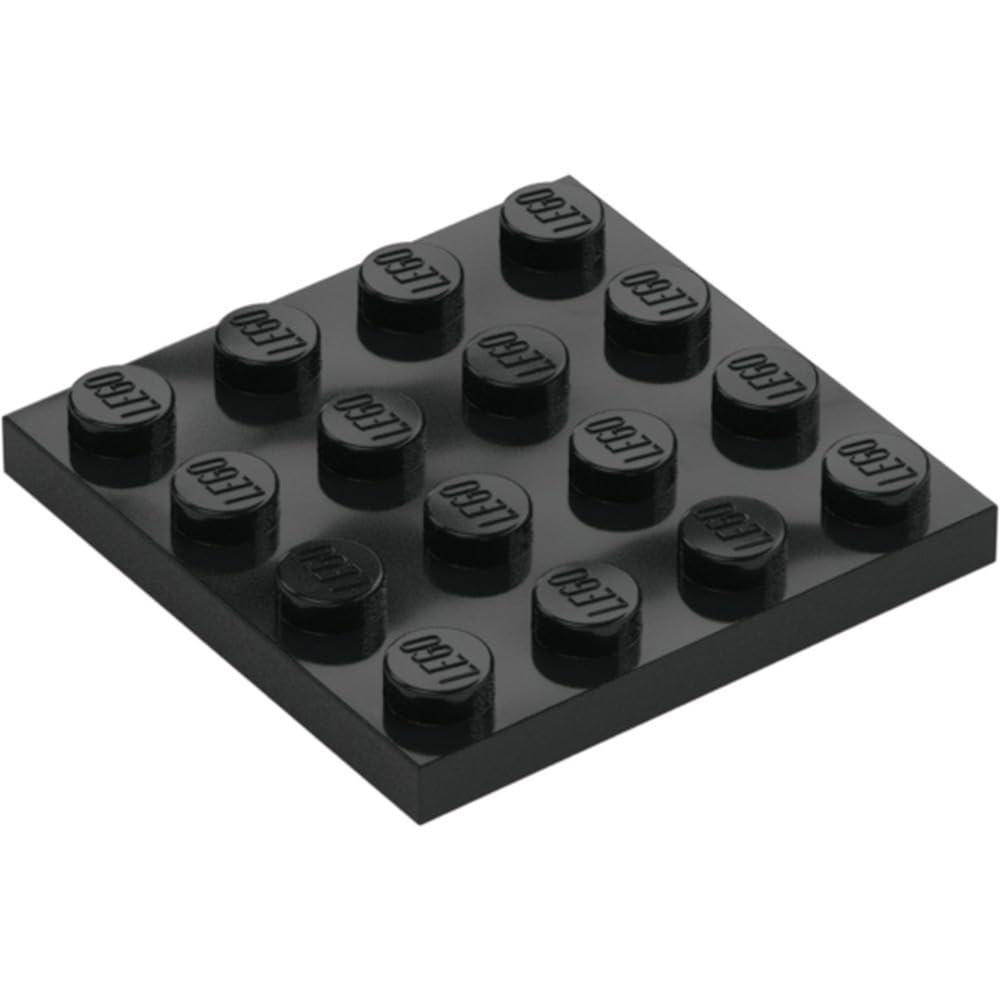 LEGO Plate 4 x 4, Part 3031, Multiple Colours Available (Black, 10, count)