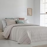 colcha bouti keler azul antilo Diseño elegante en tejido jacquard con acabado de líneas y texturas que aportan sofisticación y estilo al dormitorio.