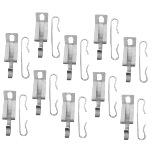 HOLIDYOYO Clips Chauffants En Aluminium Pour Toit Et Gouttières 20 Pièces Matériau Aluminium Résistant Clips Pour Câbles De Chauffage Extérieur Installation Fixation Gouttières Équipement Chauffage