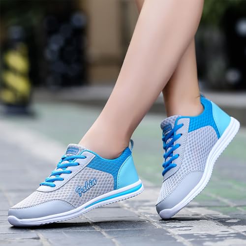 Womens Orthopedic Bowling Shoes, Slip On Breathable Mesh Tennis Shoes, Lightweight Comfortable Soft Soles for Sports & Daily wear4