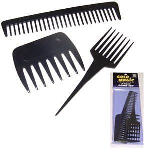 Gold Magic 3 Piece Comb Set