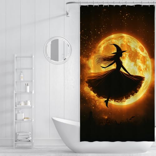 Rideau de douche Halloween en tissu polyester durable de 150x180cm - 4