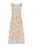 Rückenausschnitt, Midilänge HALLHUBER Midikleid mit Muschelprint ausgestellter Schnitt Noisette, 40