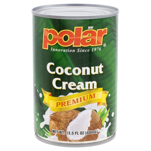 MW Polar Premium Coconut Cream, Unsweetened, Gluten Free, Non-dairy Alternative, Dairy-free, Sourced From Thailand, Rich & Creamy, Versatile, 13.5 fl oz (Pack of 12)