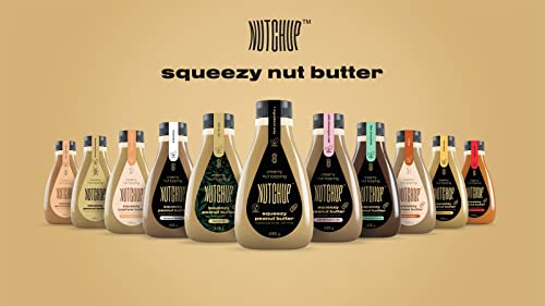 NUTCHUP | Die erste gepresste Cashewbutter | Leckeres Cremiger Nussbelag, Nuss-Topping | Soße für Pfannkuchen, Waffeln, Eiscreme, Pizza | 435g Flasche (Cashew)