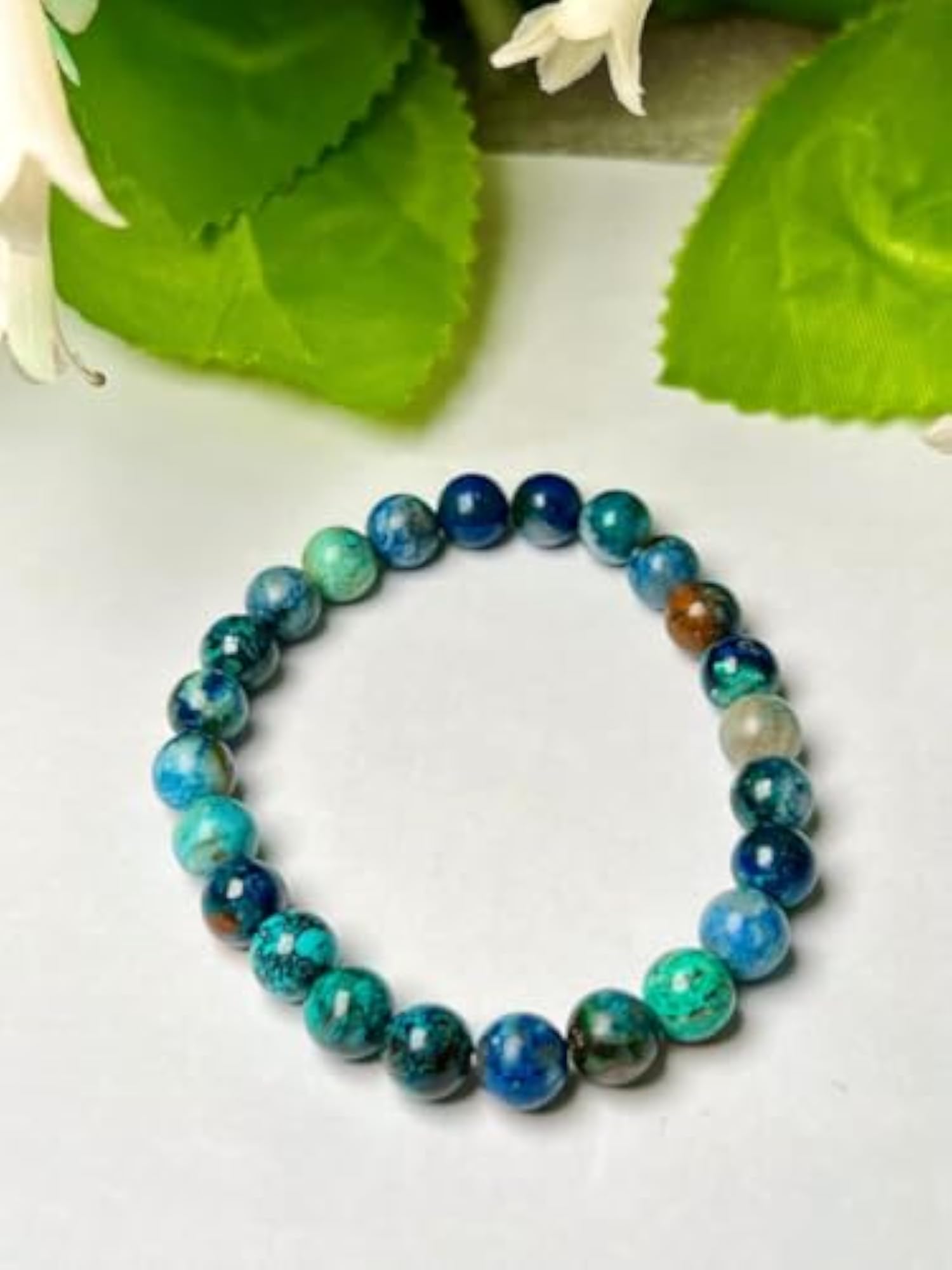 Unisex Natural Shattuckite Stretchable Bracelet