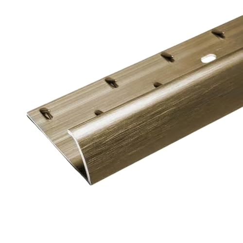 FloorPro Carpet to Vinyl Flooring Doorbar - 0.9m - Single Edge - Aluminum Threshold Transition Door Trim Strip - Brushed Light Brass