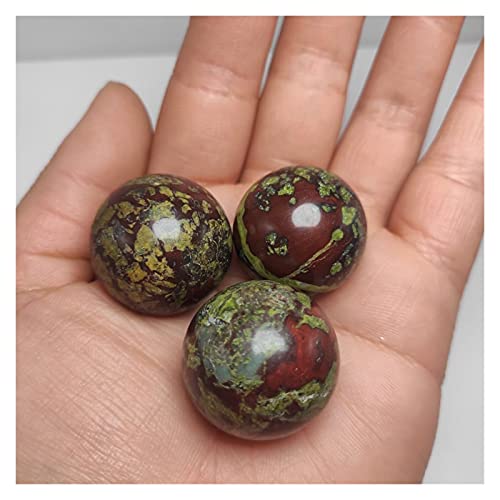 Bola de cristal de jaspe sangre de dragón natural áspera 3cm 2