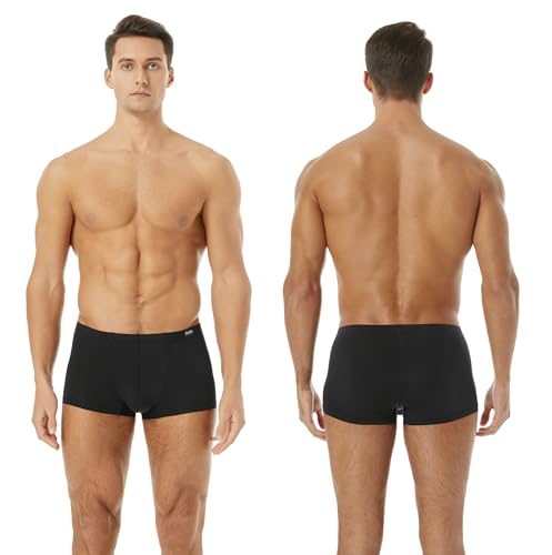 Men's Silky Underwear Trunks Rather Transparent Boxer Briefs Short Leg2