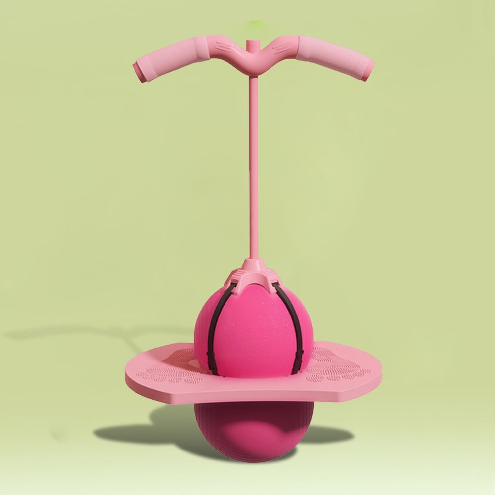 Balance Jumping Ball with Handle, Fun Stick Pump Bounce Balls for Kids & Adults, Anti-Slip Balance Ball Bounce Board - Image 2