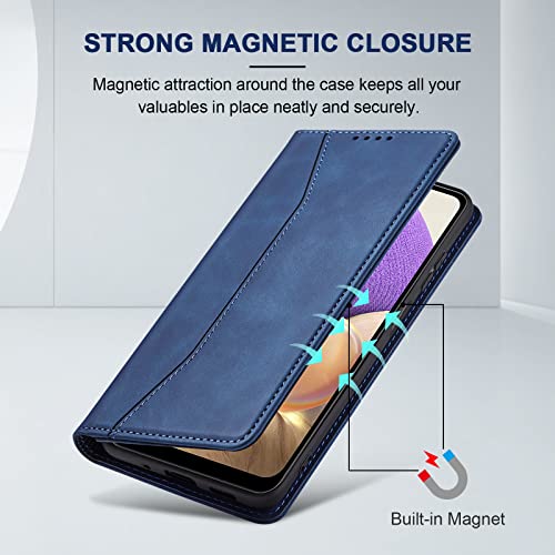 Image of Jasonyu Flip Wallet Case for Samsung Galaxy A32 5G,Blue
