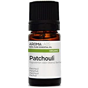BIO – Aceite Esencial PACHULI – 5mL – 100% Puro, Natural, Quimiotipado y Certificado AB/Cosmos Certified – AROMA LABS…