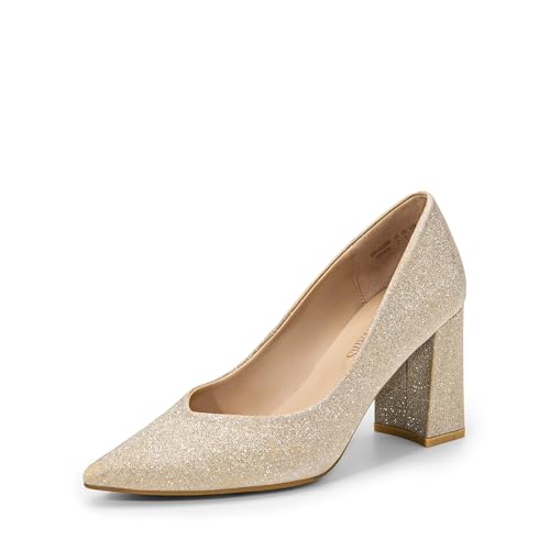 Image of DREAM PAIRS Womens High Chunky Closed Toe Block Heels