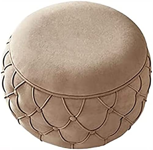 Repose-pieds rond avec rangement pour ranger le salon en velours