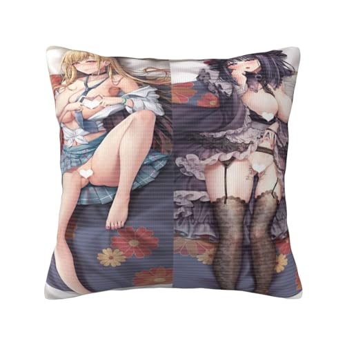 喜多川海夢 枕カバー ケース ホーム リビングルーム ベッド ソファ 車 正方形 ホームデコ 枕カバー ソファ用