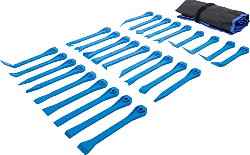 BGS 8611 | Zierleistenkeil-/Schaber-Satz | 27-tlg. | Hebelwerkzeug | Löse- / Demontage-Werkzeug Türverkleidung, Innen-Verkleidung, Zierleisten