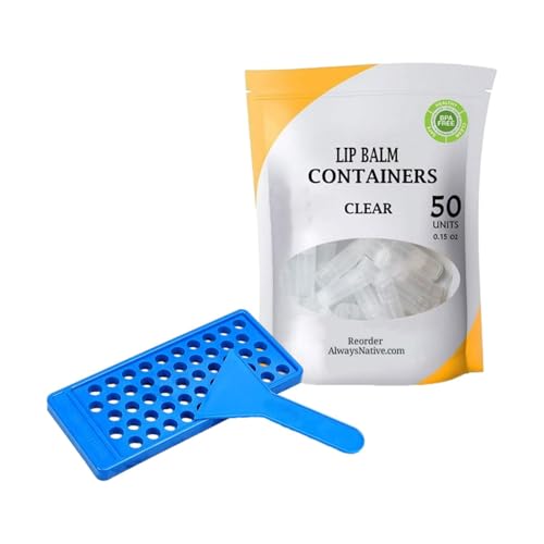 Kit de la bandeja de contenedores de labial - Juego de de labios de bricolaje, kit de fabricación de lápiz labial, embalaje de tubo transparente | Bandeja de llenado reutilizable con u