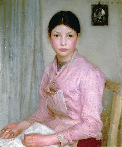 Prints toile George Clausen tableau petit chat tendre 60x90