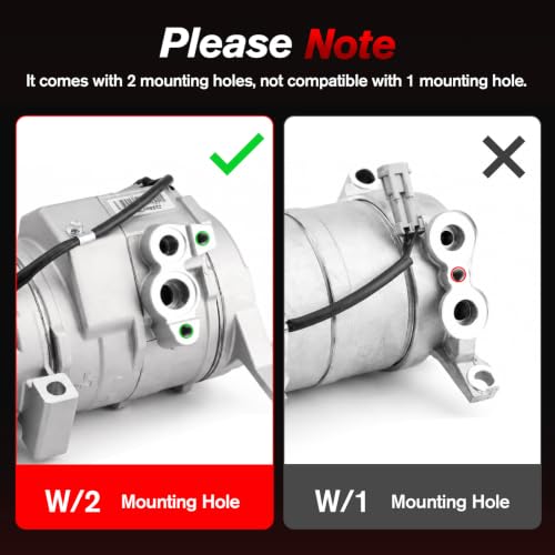 AC Compressor for Chevy/GMC, 2001-2013 Silverado 1500 | for 2001-2013 Sierra 1500, 【ONLY for 2 Mounting Holes】, Tahoe, Suburban 1500, Yukon, Replace for 29002C