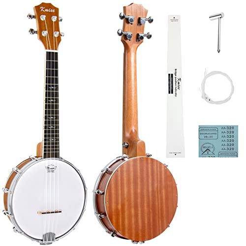 Image of Kmise Banjo Ukulele 4 String Banjo lele Ukelele Uke Concert 23 Inch Size Maple Wood (Fly Bird)