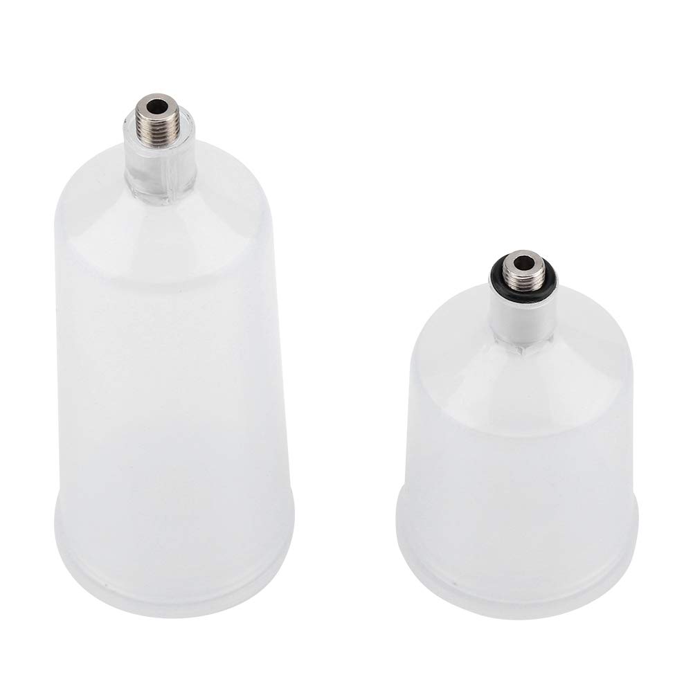 2PCS / Set Spray Paint Cup, 20ml 40ml Plastic Paint Gun Airbrush Cup Pot Non-Toxic Fastmover Threaded Connector Part
