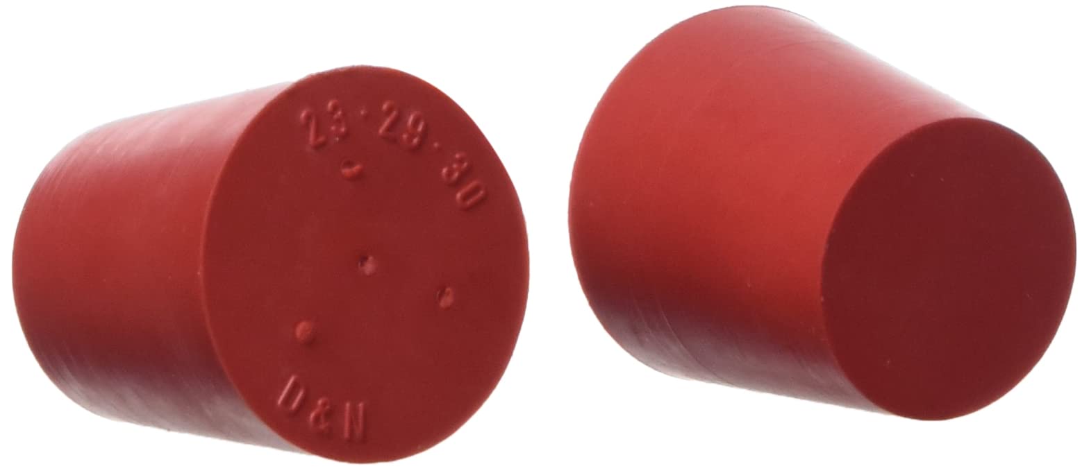 Deutsch & Neumann - Tapones de goma (29 mm de diámetro, 30 mm de altura, 5 unidades), color rojo