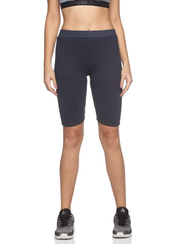 indijoy Women Gym Yoga Cycling Shorts Knee Length-picture-1
