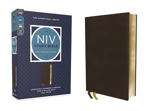 NIV Study Bible Calfskin Brown