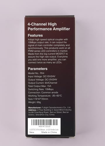 LGIDTECH PA4 Miboxer 4-Channel Hight Performance Amplifier DC 12-24V For RGB RGBW SMD 5050 3528 2835 Flexible LED Strip Light - Image 2