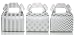 Candy Box Kit, Silver Wedding Party Favors (36 Pack) - Stripe, Chevron & Polka Dot Gable Boxes for Birthday Party Supplies & Candy Buffet Decorations
