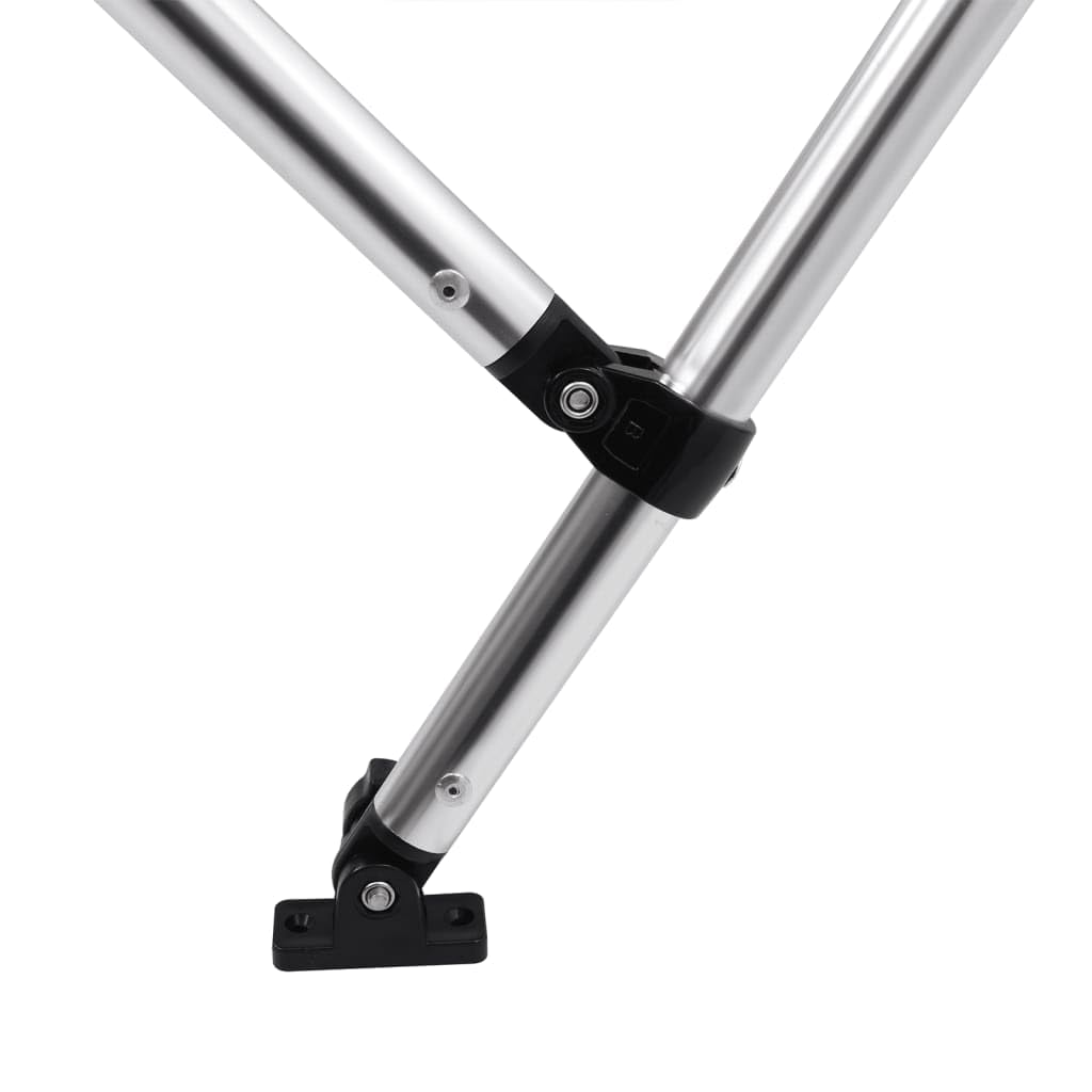 4-Bow Bimini Top Nero 243 x 180 x 137 cm con pannelli laterali, tettuccio parasole impermeabile in 100% poliestere con rivestimento in PU, telaio in alluminio e raccordi in acciaio inox 316 per barche