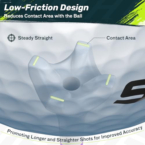 SAPLIZE Camisetas de golfe de 4 garras atualizadas, pacote com 100 (2-3/10.2 cm), projetadas para re