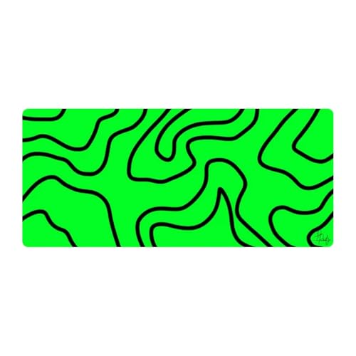 Image of Saco XXL Gaming Mouse Pad for PC - Large Desk Mat 900x400x3mm, Extended Non-Slip Rubber Base, Waterproof Surface, Topographics Design, Big Keyboard Mouse Pad for Office & Home Setup