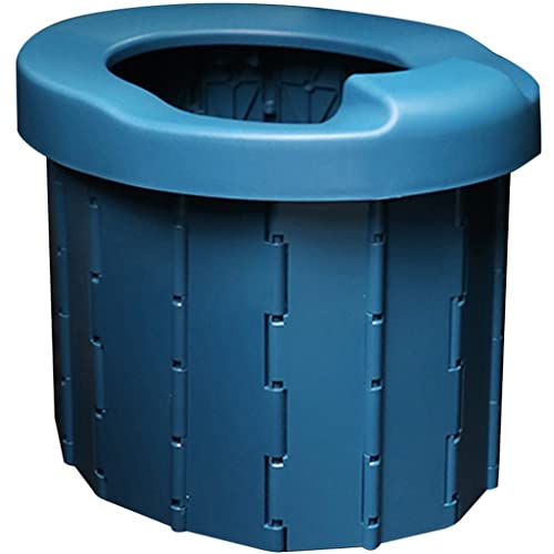 Maiitmor 車のトイレ 屋外旅行用に折りたたみ可能 ポータブルトイレ、 ポータブルABSプラスチック収納スツールゴミ箱、 耐荷重性 150kg (Color : Black, Size : 30.5*26*37.5cm)