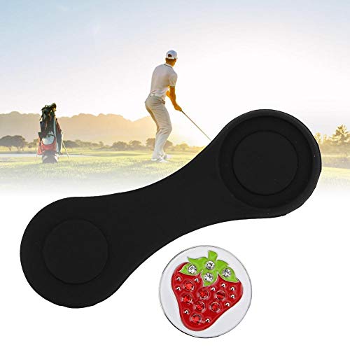 image for Heitune Silicone Compact Golf Ball Marker Fruit Pattern Hat Clip Cap C