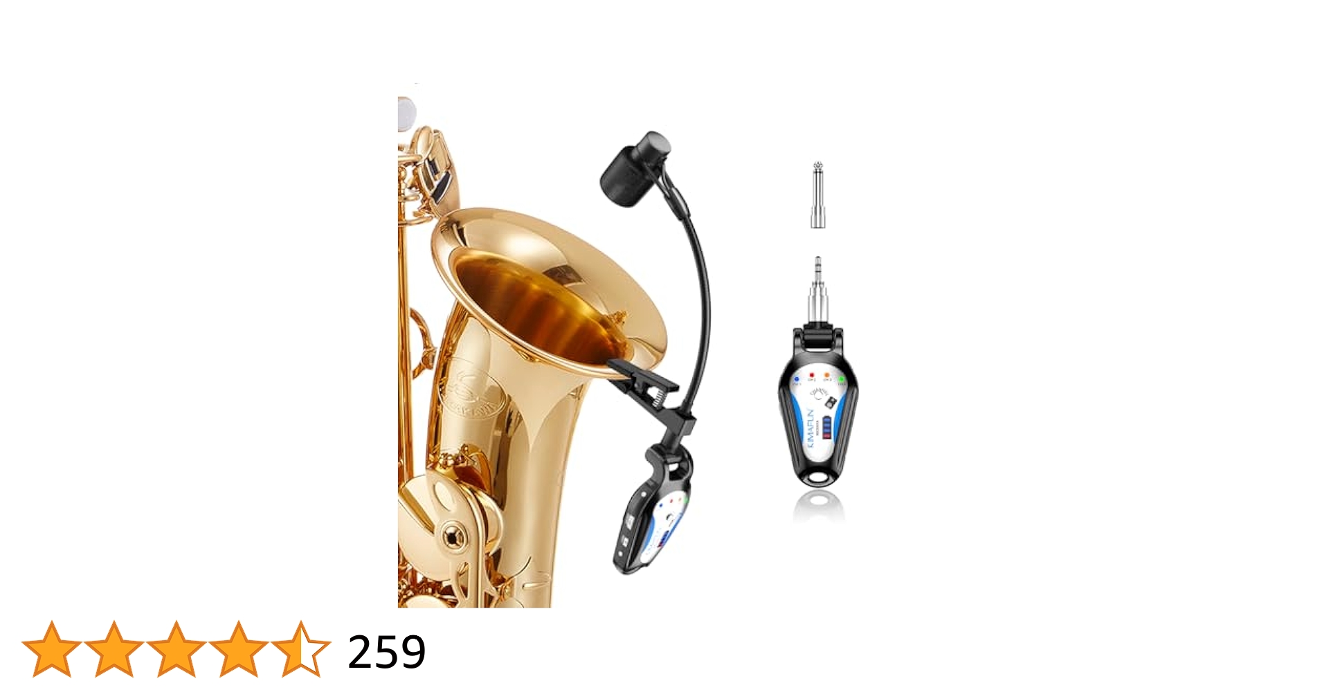 KIMAFUN 2.4Gワイヤレス サックス マイク クリップオン楽器用マイク 71cDFEexCsL._UF894,1000_QL80_.jpg