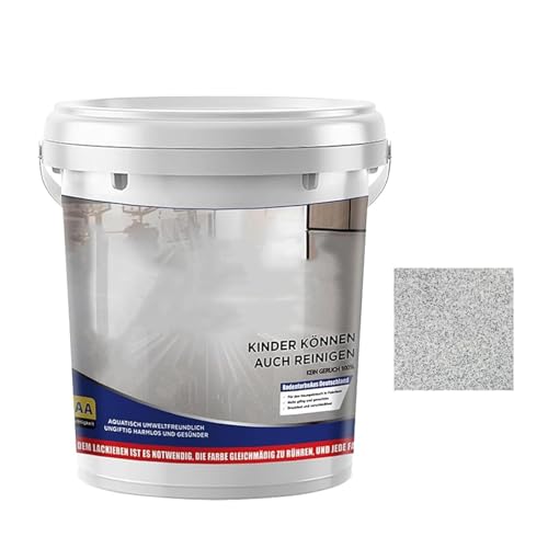 Epoxy Sand Floor Coating, Self Leveling Epoxy Colored Sand, Quick-Dry Waterproof Water Based Epoxy Floor Paint, For Both Indoorand Outdoor (White)