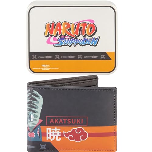 Concept One Naruto Bifold Wallet, Slim Wallet with Decorative Tin for Men and Women, Multi