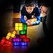 Tangram Stackable Night Light, AVEKI LED 7 Colors Induction Interlocking Desk Lamp 3D DIY Magic Blocks Puzzles Lamp for Kids Teens Bedroom Home Decor Ideal Gift for Birthday (Creative Light-7)