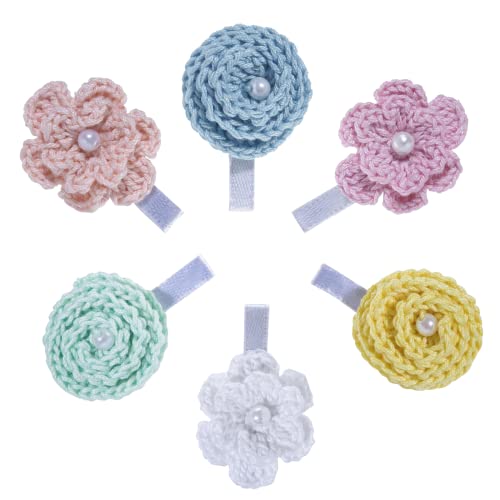 Image of Prapti Handicrafts Crochet Flower Baby Girl Eligater Hair clips Hairpins For Girls Hair Accessories Kids