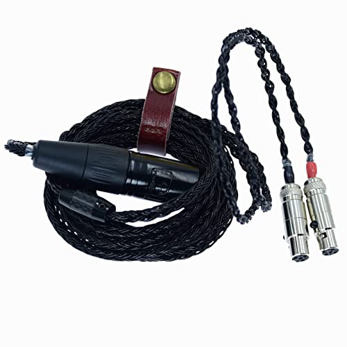 Câble XLR 4 broches en cuivre 7N OCC plaqué argent Arklove pour casques Audeze LCD