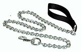 Hamilton 4' Heavy Chain Dog Lead with Black Nylon Handle