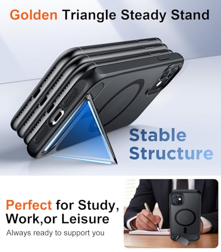 Image of Magnetic Compatible with iPhone 11 Phone Case, [Built-in Invisible Kickstand][Compatible with MagSafe] [Military Grade Shockproof] Slim Translucent Matte Phone Case for iPhone 11 6.1 inch