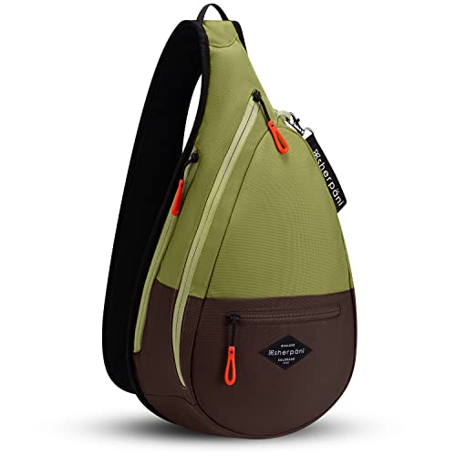 Image of Sherpani Esprit, Sling Backpack, 10L Travel Bag, Right-Handed Shoulder Sling Purse, Crossbody Backpack, Travel Gifts, RFID Protection (Cactus)