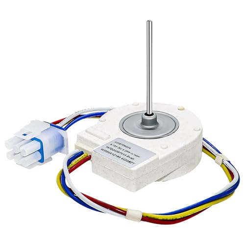 2026 Upgraded Romalon WR60X10185 Evaporator Fan Motor 9.75V DC 3.25W 1600 RPM Heavy-Duty Metal Housing Color-Coded 6-Pin Wires Replacement for GE Hotpoint Refrigerator 365-Day Warranty