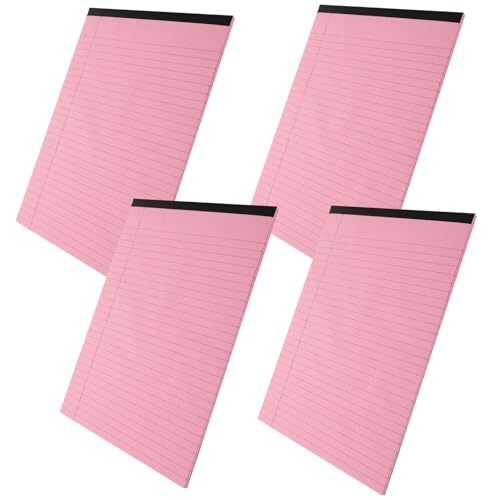 Bloc-notes déchirable rose avec 4 carnets à lignes et diviseurs