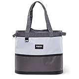 Igloo Reactor Portable 56 Can& Wine Bottle Soft Sided Insulated Leakproof Water Resistant Cinch Cooler Tote Bag with Bottle Opener for Hiking, Camping, Fishing, & Picnic, Gray Asphalt